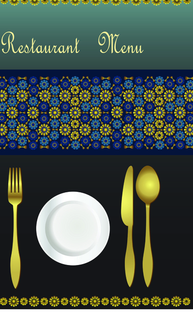 Classic Restaurant menu covers design elements vector 04