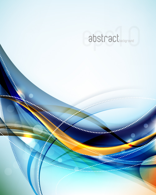 Set of ornate waves vector background 40