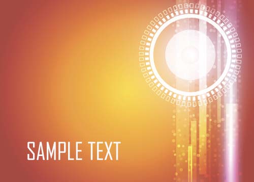 Shining orange abstract background vector 04