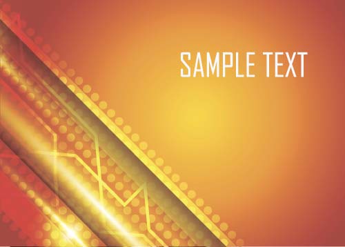 Shining orange abstract background vector 06
