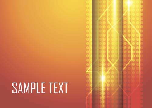 Shining orange abstract background vector 08