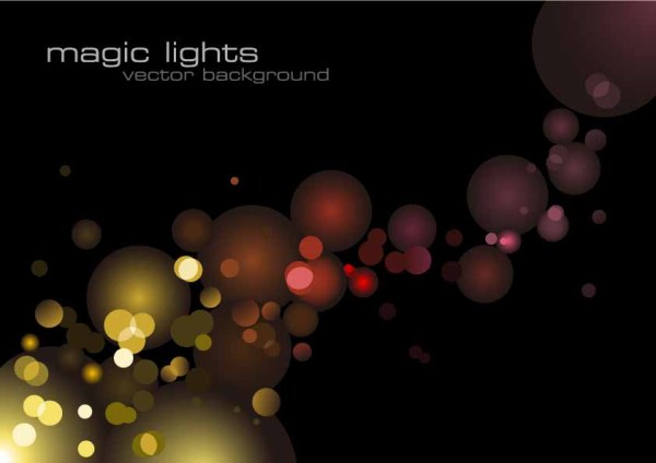 Shiny magic lights vector background
