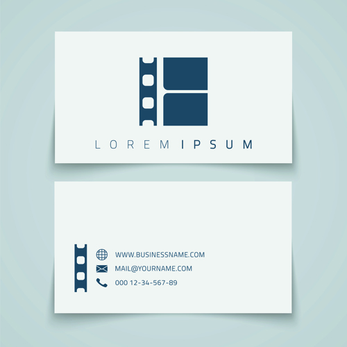 Simple styles business cards vectors 04