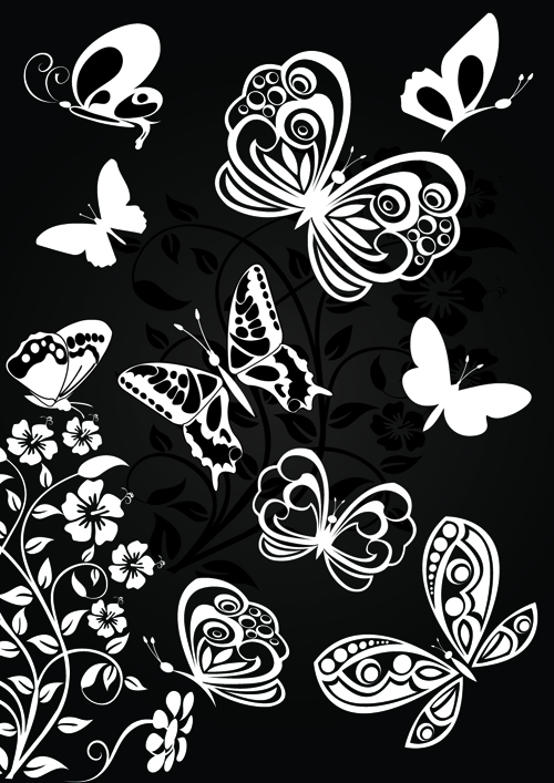 vector material material clip art clip butterflies 