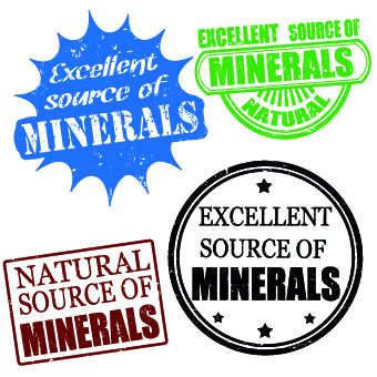 Stamp minerals vector