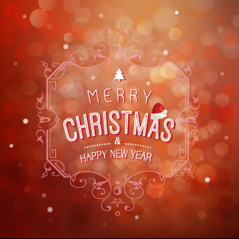Transparent christmas label with halation background vector 01