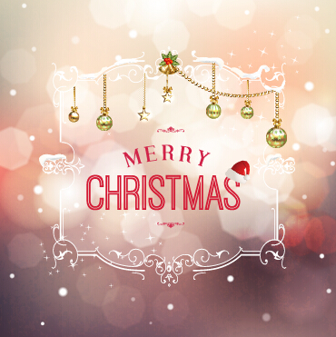 Transparent christmas label with halation background vector 02