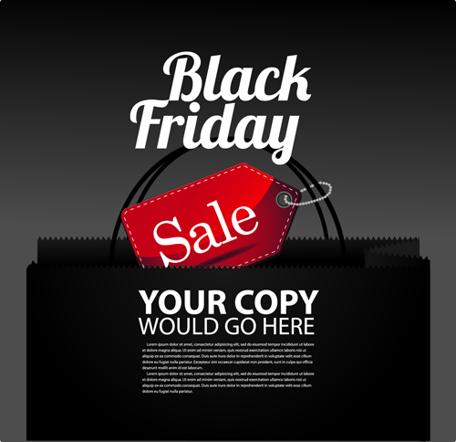 Vector set of sale black friday backgrounds 06