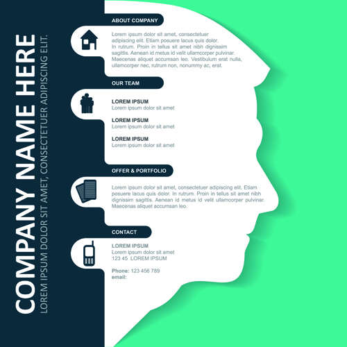 Vector templates modern business design graphics 04