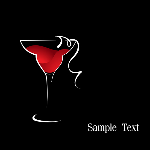 Vector wine background creative design set 08