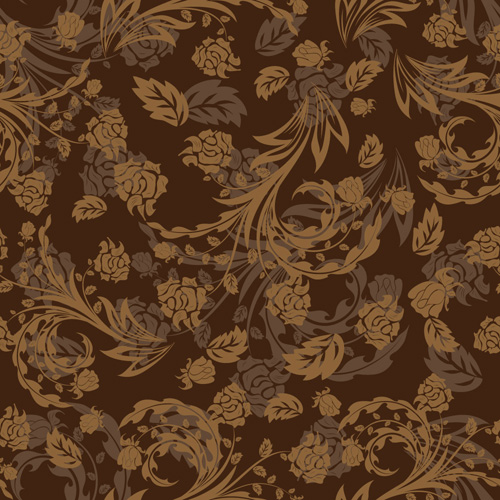 Set of ornate Floral Patterns vector 02