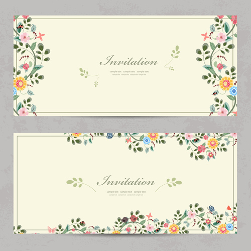 vintage invitation cards invitation flower cards 