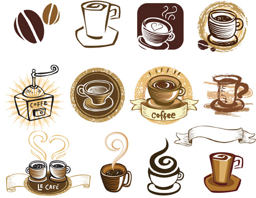 Vintage of Retro Coffee Labels vector