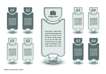 Modern banner web design elements vector 03