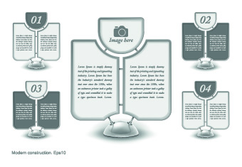 Modern banner web design elements vector 05