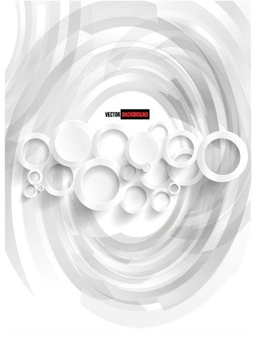 White 3D shapes background vector 06