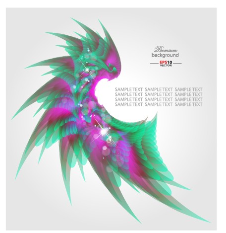 Abstract shapes shiny background vector 04