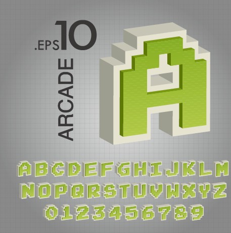 numeral creative alphabet 