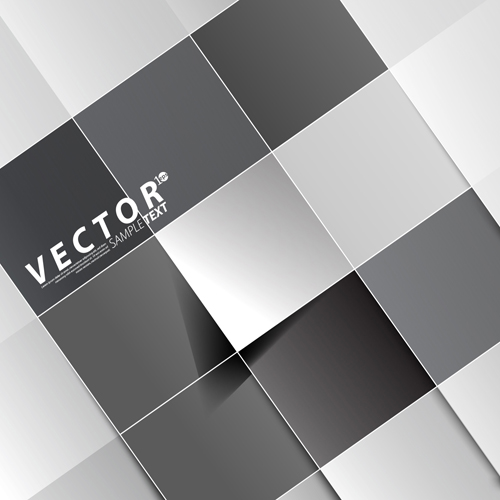 3D squares with background design vector 02