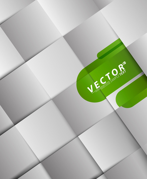 3D squares with background design vector 03