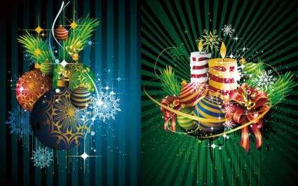Green styles christmas ornaments background vector Green styles christmas ornaments background vector