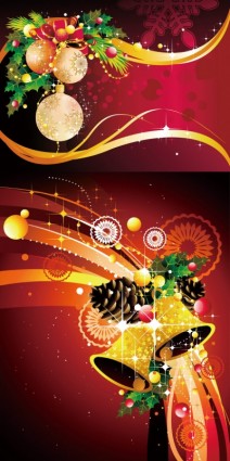 Red styles christmas decoration background vector Red styles christmas decoration background vector