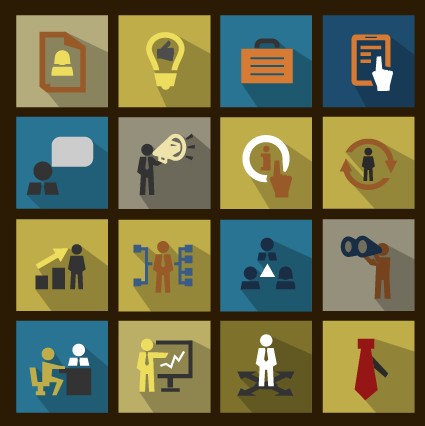 Vector flat social icons set 04