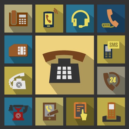 Vector flat social icons set 05