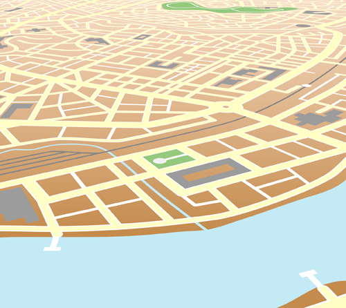 City Map design elements vector material 04