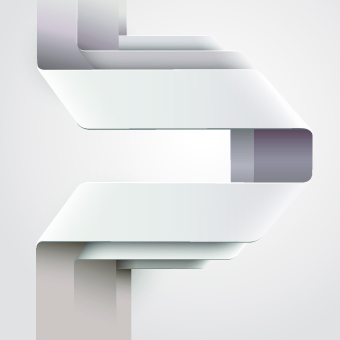White ribbon vector background 03