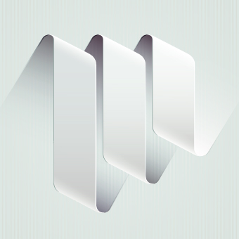 White ribbon vector background 05