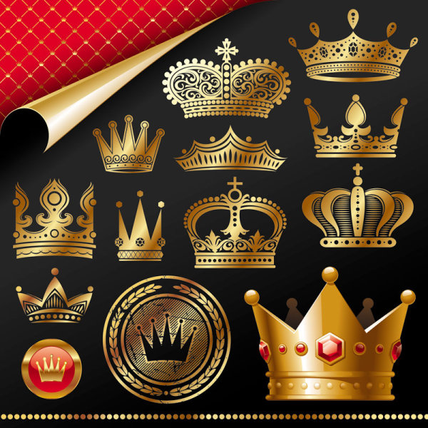gold color crown 