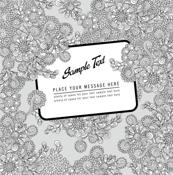 Line Drawing elements background vector