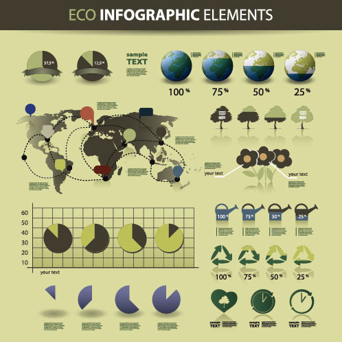 Year infographics elements vector 03