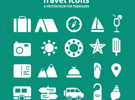 20 travel icon design vector