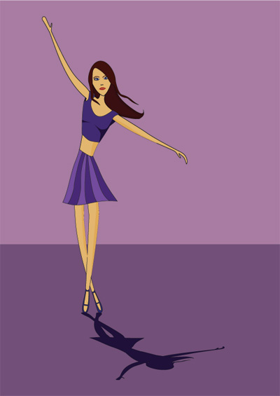 Dancing girl vector graphics