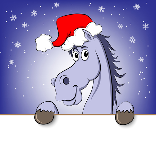 Vector set of 2014 Years Horse design elements 05