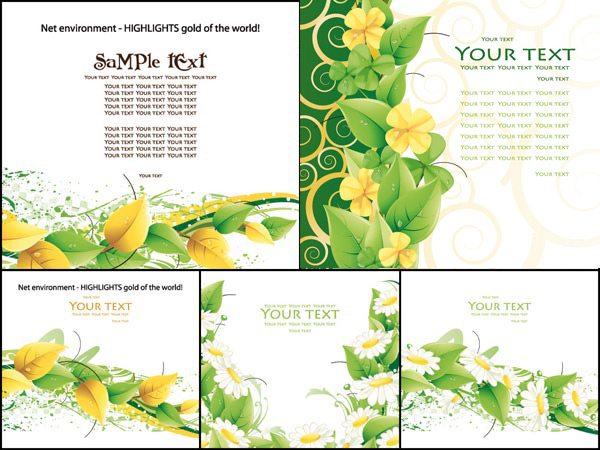 yellow leaves white chrysanthemum vector diagram poster material plant pattern pictorial material leaves leaf flower 
