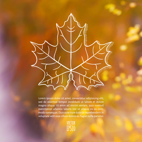 leaf blurred background vector background autumn 