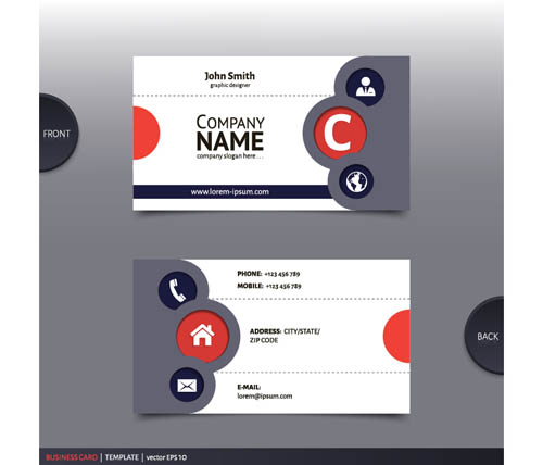 Best company business cards vector design 01