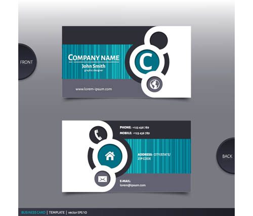 Best company business cards vector design 04