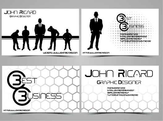 people business cards business black and white 
