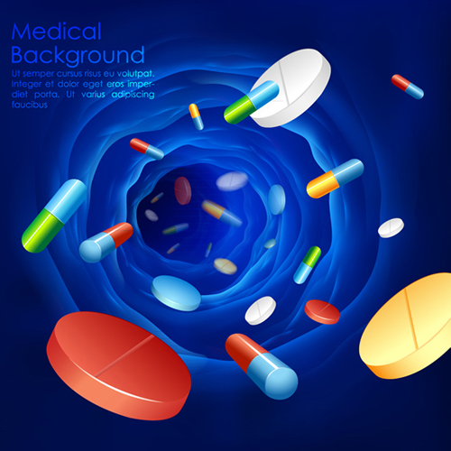 medical herbal Creative background creative blue 