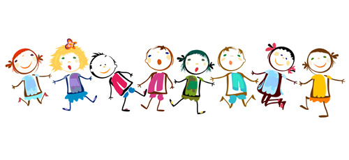 ren holding hands vector material 02 Children holding hands vector material 02