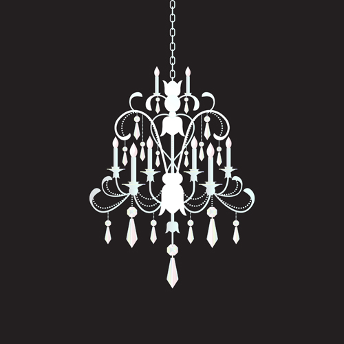 Classical chandelier design vectors material 05