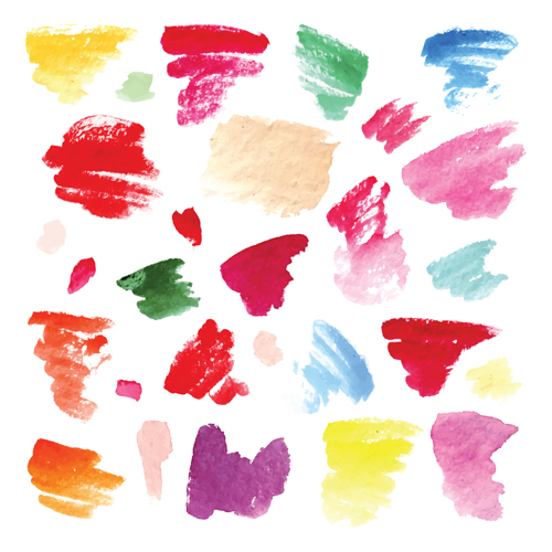 watercolor colorful brushes 