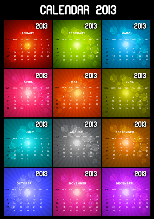 grids creative calendar 2013 