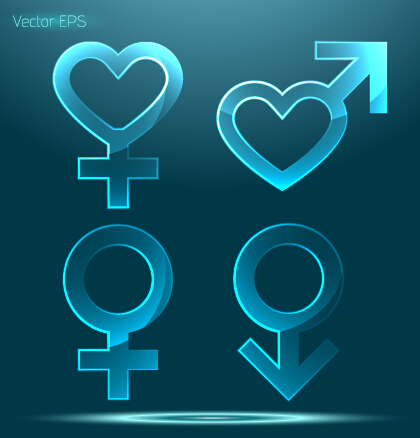 Crystal glass symbol vector set 01