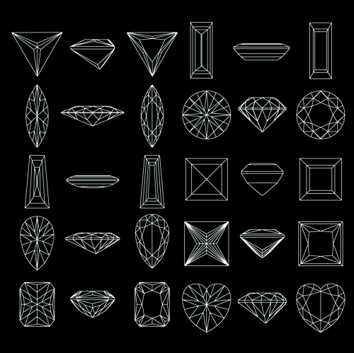 shapes outline diamond 