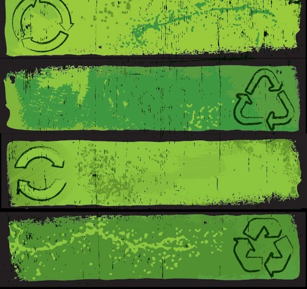style Retro font environmental banner background 